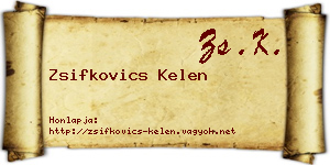 Zsifkovics Kelen névjegykártya